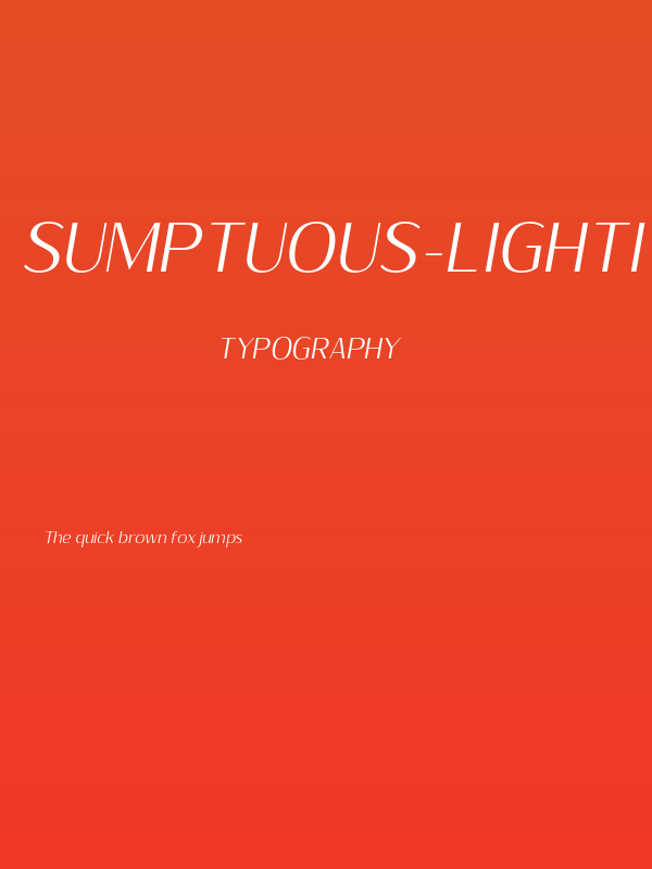 Sumptuous-LightItalic Poster