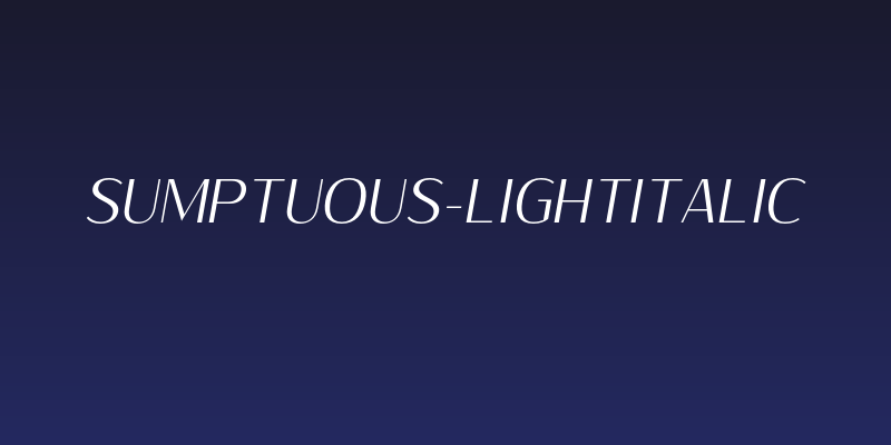 Sumptuous-LightItalic Social Header