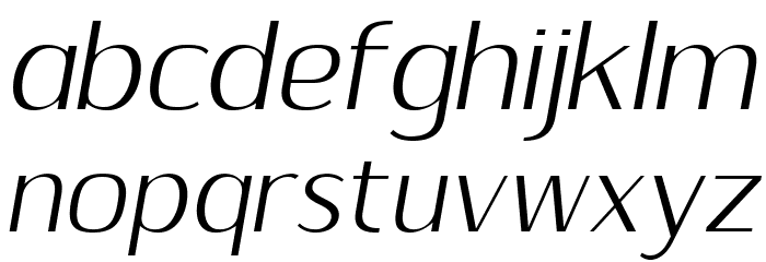 Sumptuous-LightItalic Font LOWERCASE