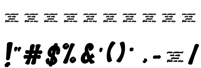Sumringah freepersonal Font OTHER CHARS