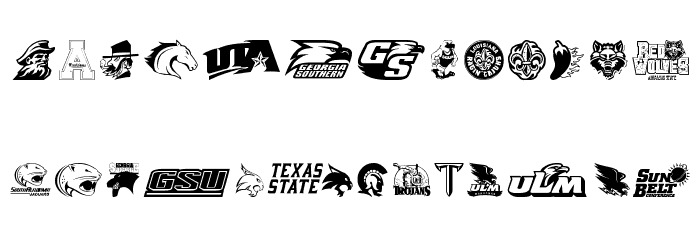 Sun Belt Font LOWERCASE