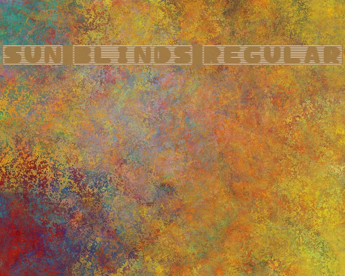 Sun Blinds Regular Font examples