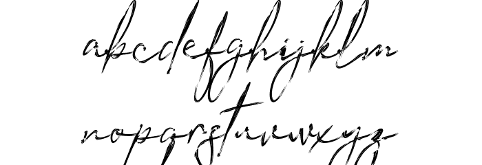 Sun Brush Font LOWERCASE