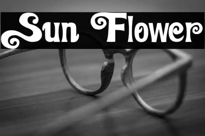 Sun Flower フォント examples