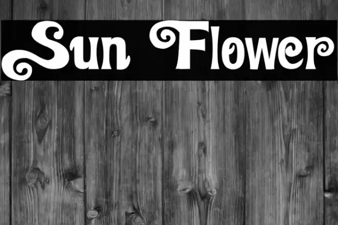 Sun Flower フォント examples