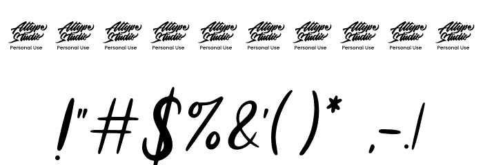 Sun Pride - Personal Use Font OTHER CHARS