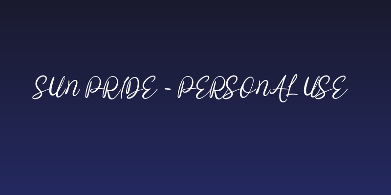 Sun Pride - Personal Use Social Header