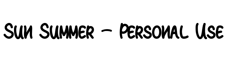 Sun Summer - Personal Use  Frei Schriftart Herunterladen