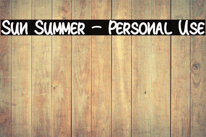 Sun Summer - Personal Use Example 2