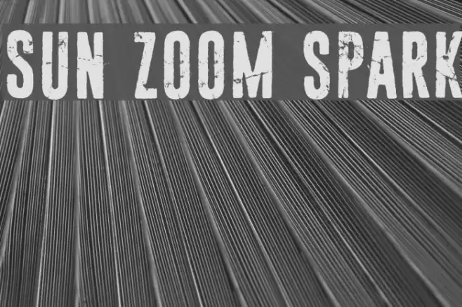 Sun zoom spark Schriftart examples