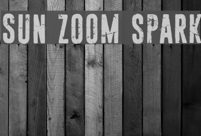 Sun zoom spark Schriftart examples