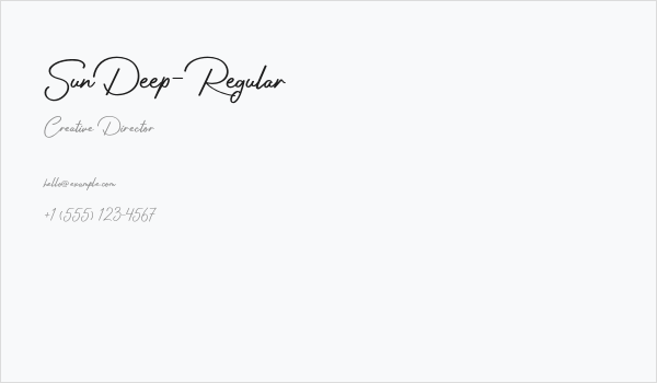 SunDeep-Regular Business Card