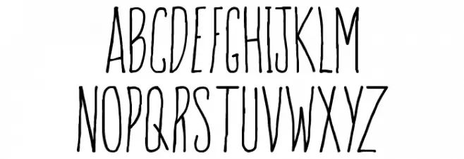 Sun&Rain フォント 大文字
