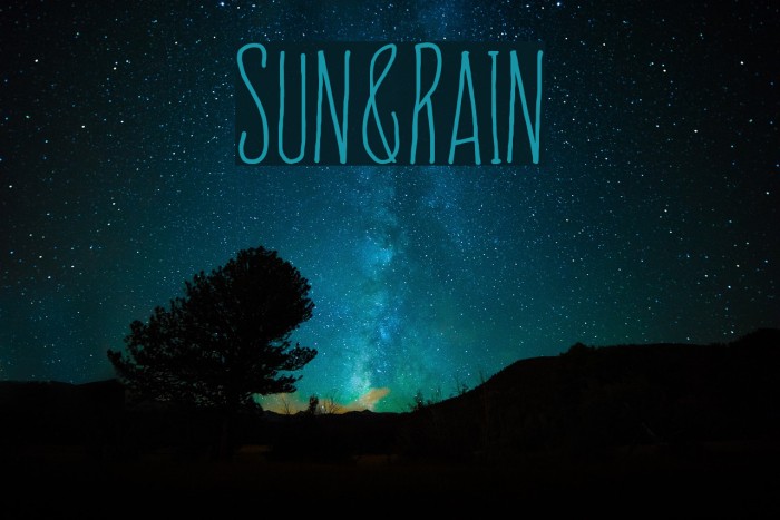 Sun&Rain Schriftart examples