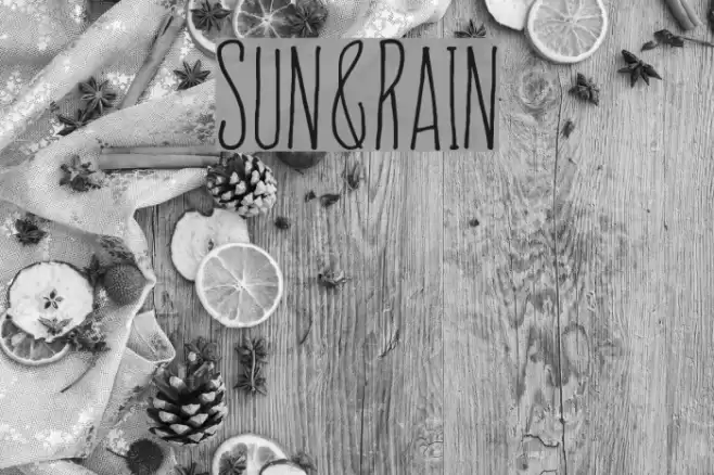 Sun&Rain Font examples