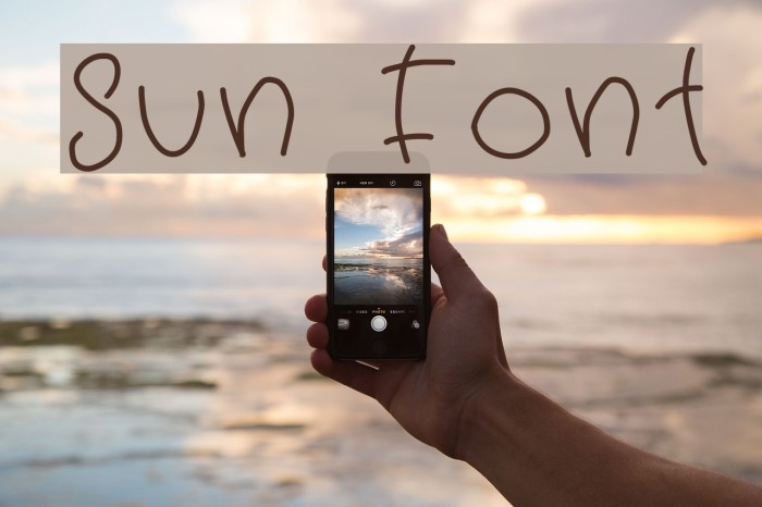 Sun Font examples
