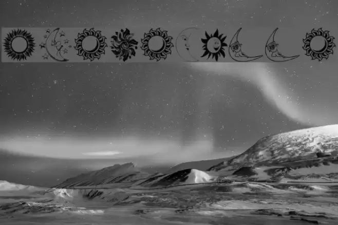 SunandMoon Font examples