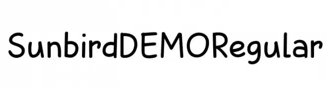 Sunbird DEMO Regular  Frei Schriftart Herunterladen