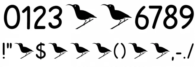 Sunbird DEMO Regular Font OTHER CHARS
