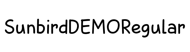 Sunbird DEMO Regular Font