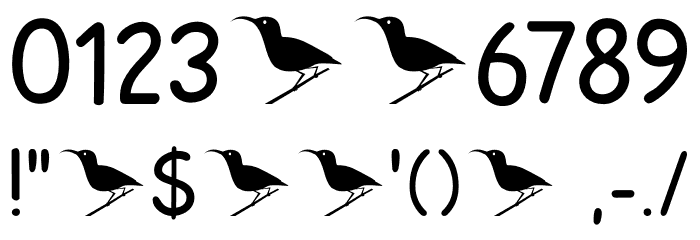 Sunbird DEMO Regular フォント その他の文字
