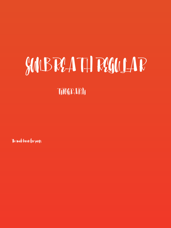 Sunbreath Regular Poster