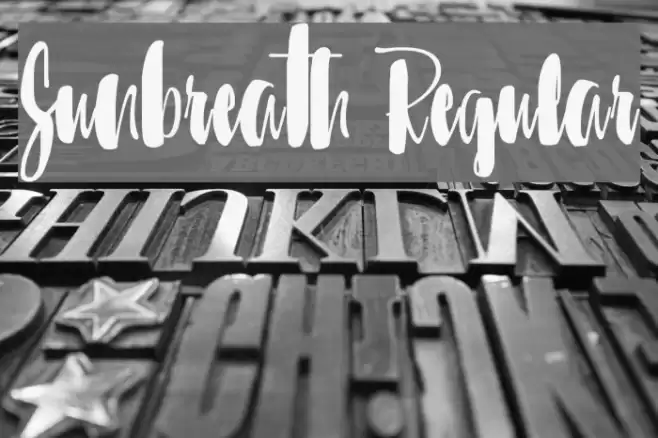 Sunbreath Regular Font examples