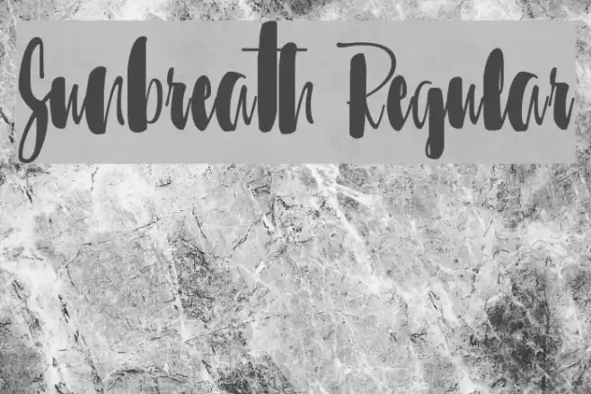 Sunbreath Regular Font examples