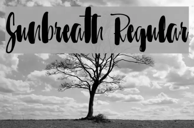 Sunbreath Regular Font examples