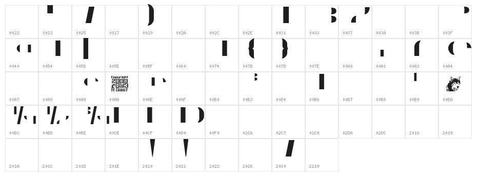 Suncatcher Fill Character Map