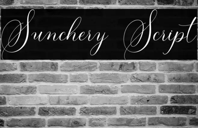 Sunchery Script Font examples