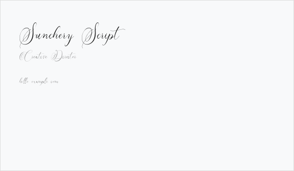 Sunchery Script Business Card