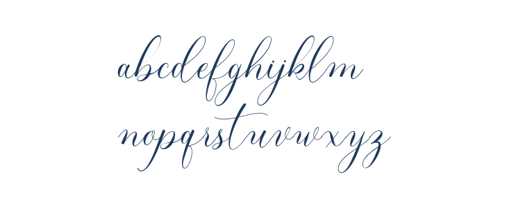 Sunchery Script Lowercase