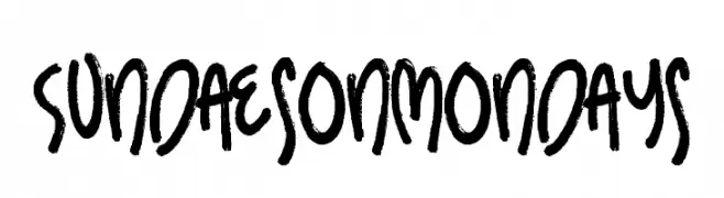 Sundaes on Mondays  Frei Schriftart Herunterladen