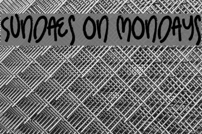 Sundaes on Mondays Font examples