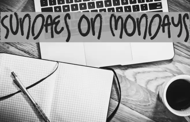 Sundaes on Mondays Font examples