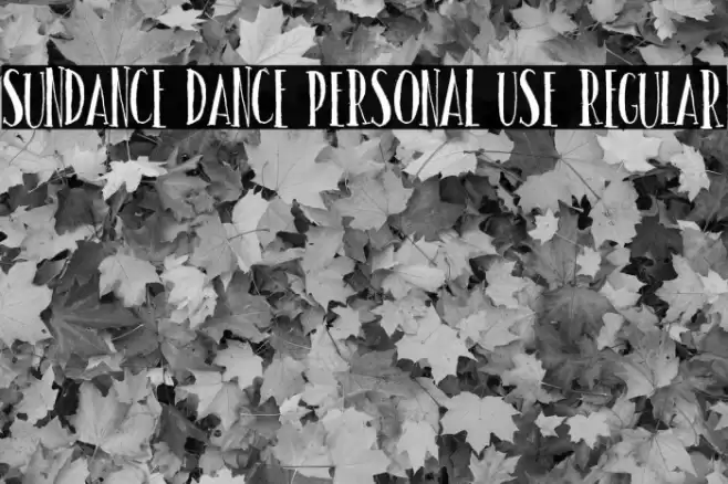 Sundance dance PERSONAL USE Regular Font examples