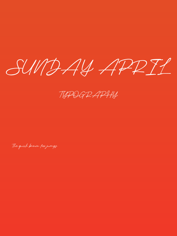 Sunday April Poster