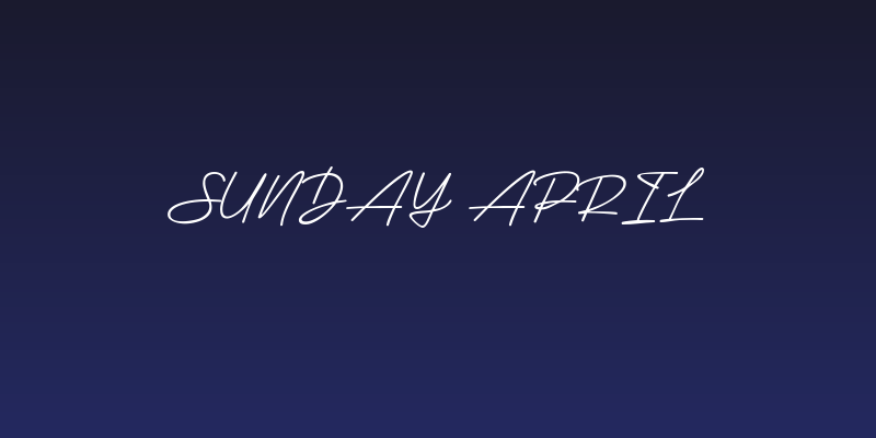 Sunday April Social Header