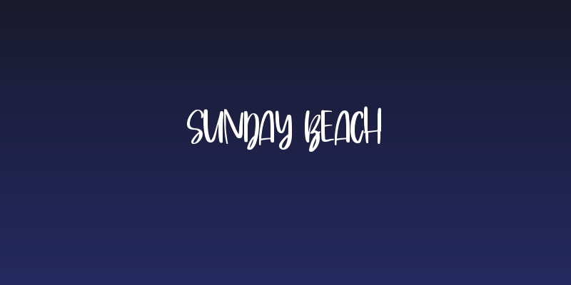 Sunday Beach Social Header