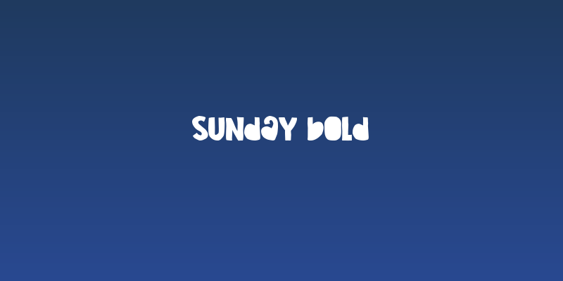 Sunday Bold Social Header