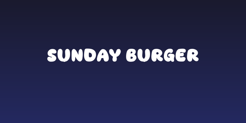 Sunday Burger Social Header