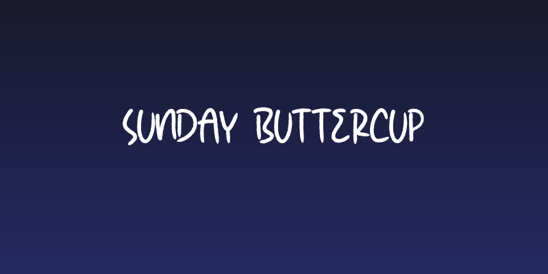 Sunday Buttercup Social Header