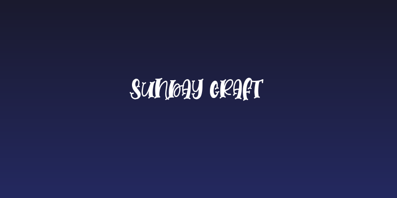 Sunday Craft Social Header
