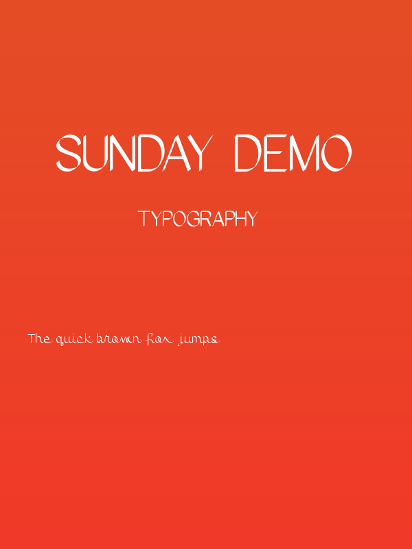 Sunday Demo Poster