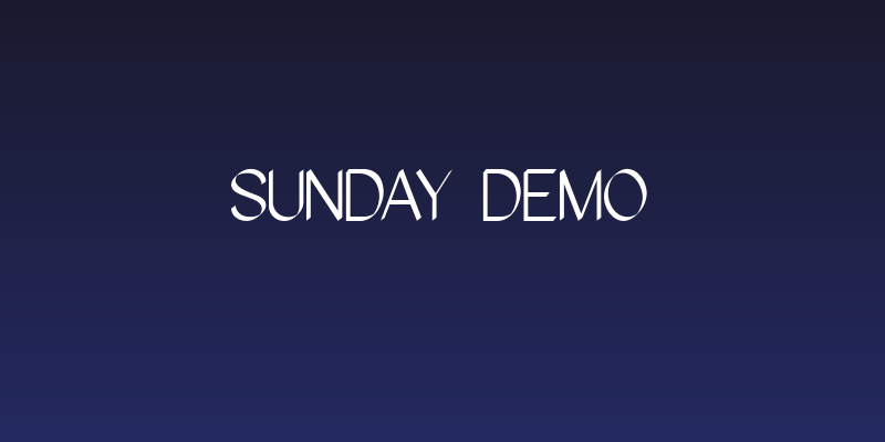 Sunday Demo Social Header