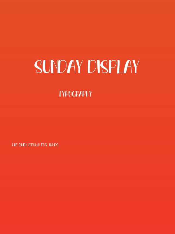 Sunday Display Poster