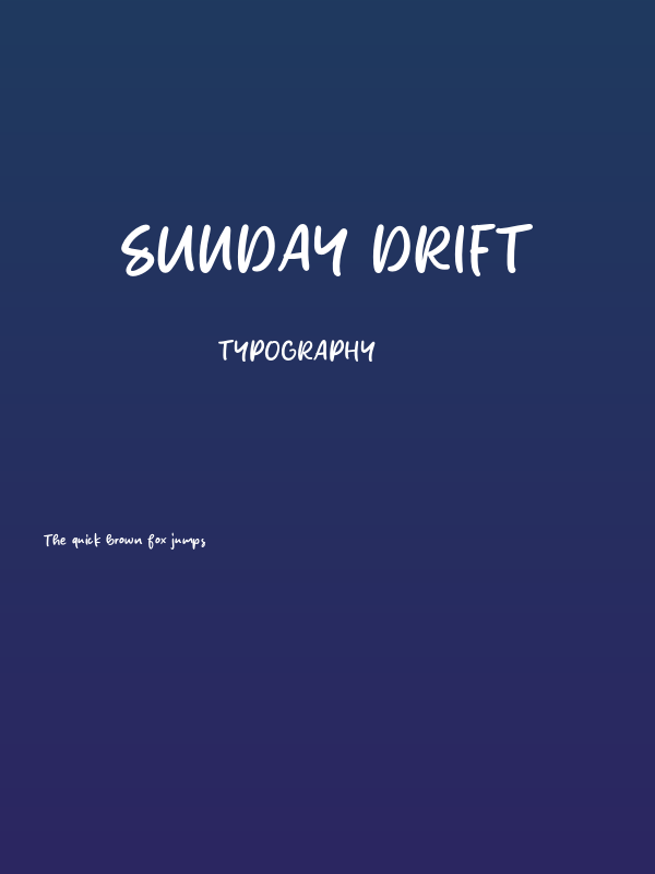 Sunday Drift Poster
