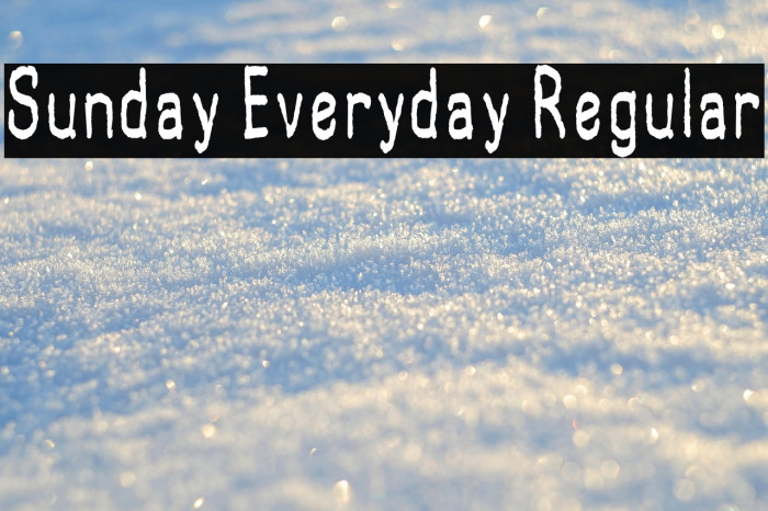 Sunday Everyday Regular Example 1