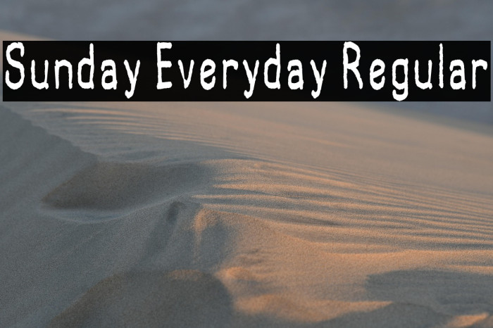Sunday Everyday Regular Example 2